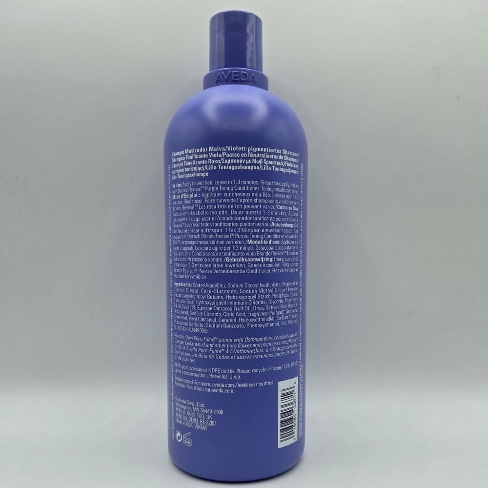 Aveda Blonde Revival Purple Toning Shampoo 1 Liter - Picture 8 of 9